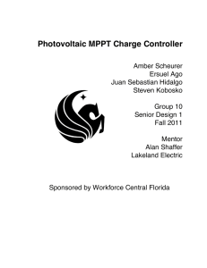 Photovoltaic MPPT Charge Controller