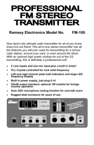 Ramsey Electronics Model No. FM-100