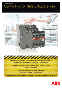 Contactors for Safety Applications