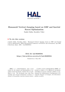 Humanoid Vertical Jumping based on GRF and Inertial Forces