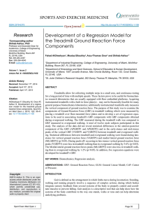 Development of a Regression Model for the Treadmill Ground