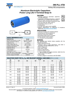 096 PLL-4TSI Aluminum Electrolytic Capacitors Power Long Life 4