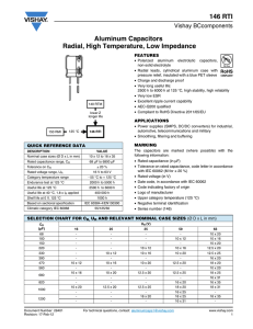 Aluminum Capacitors Radial, High Temperature, Low Impedance