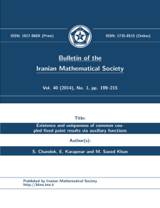 146 K - Bulletin of the Iranian Mathematical Society