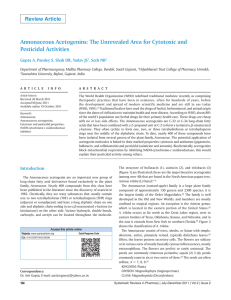 Annonaceous Acetogenins: The Unrevealed Area for Cytotoxic and