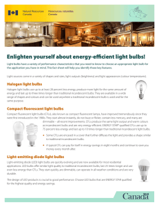 NRCan: Enlighten Yourself About Energy Efficient Light Bulbs