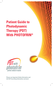 Patient Guide to Photodynamic Therapy (PDT) With
