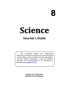 Grade 8 Teaching Guide in SCIENCE