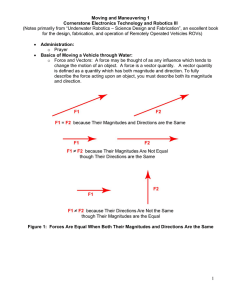 1 Moving and Maneuvering 1 Cornerstone Electronics Technology