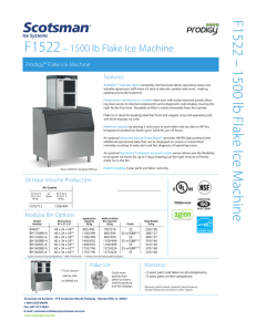 F1522 – 1500 lb Flake Ice M achine