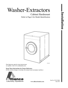 Installation for Washer-Extractors