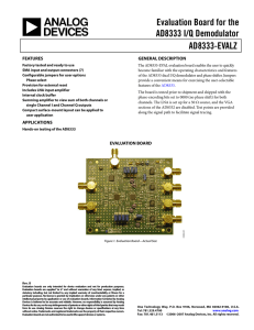 AD8333-EVALZ Evaluation Board for the AD8333 I/Q Demodulator