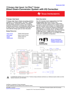 Direct Down-Conversion System with I/Q