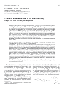 Refractive index modulation in the films containing single and dual