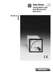 Analog Meters with Dual Moving-Coil Movement PQ 48 /2