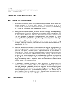 Wastewater Design - City of Stevenson