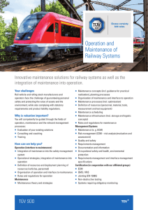 Operation and Maintenance of Railway Systems