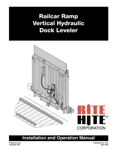 Hydraulic Rail Car Ramp Owner`s and Installation Manual - Rite-Hite