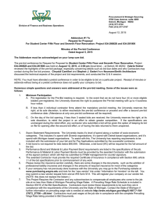 Addendum #1 - Minutes of the Pre-Bid Meeting dated 8-12-2015