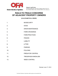 Rails-to-Trails Concerns of Adjacent Property Owners