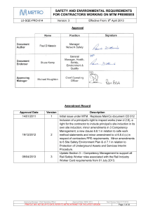 safety and environmental requirements for contractors