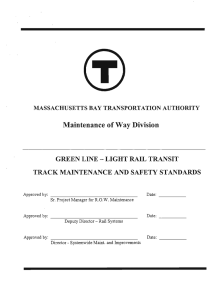 Maintenance of Way Division