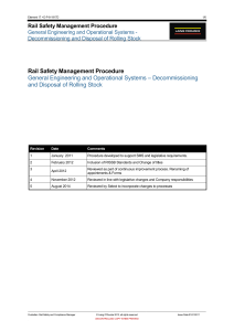 Rail Safety Management Procedure General Engineering and