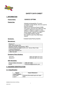 SDS - Sunoco Race Fuels
