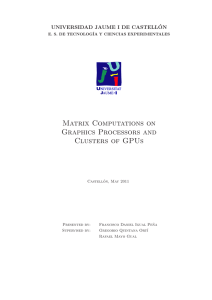 Matrix Computations on Graphics Processors and Clusters of GPUs