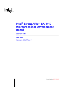 Intel StrongARM* SA-1110 Microprocessor Development Board