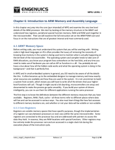 Chapter 6: Introduction to ARM Memory and Assembly Language