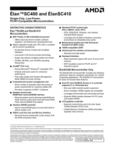 ElanSC400 and ElanSC410 Microcontrollers Data Sheet