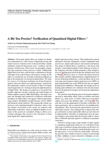 A Bit Too Precise? Verification of Quantized Digital Filters ⋆