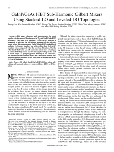 GaInP/GaAs HBT Sub-Harmonic Gilbert Mixers Using Stacked
