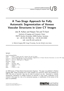 A two-stage approach for fully automatic segmentation of venous
