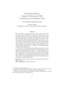 Real-Time Filtering: Using the Multivariate DFA to Monitor