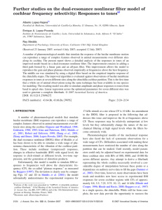 Further studies on the dual-resonance nonlinear filter model of