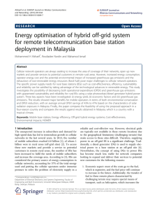 Energy optimisation of hybrid off