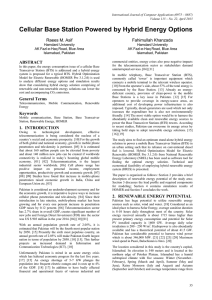 Cellular Base Station Powered by Hybrid Energy Options