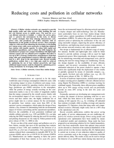 Reducing costs and pollution in cellular networks