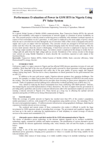 Performance Evaluation of Power in GSM BTS in Nigeria