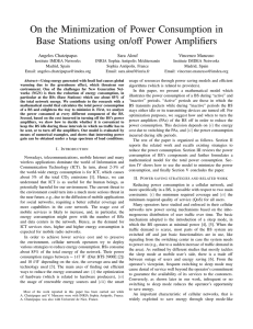 On the Minimization of Power Consumption in Base Stations using