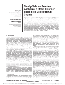 Steady-State and Transient Analysis of a Steam