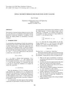 Initial Transient Problem for Steady-state Output Analysis