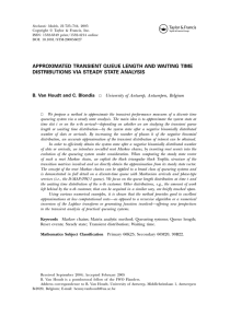 approximated transient queue length and waiting time distributions