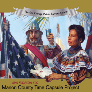 Marion County Time Capsule Project Marion County Time Capsule
