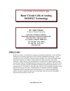 Basic Circuit Cells of Analog MOSFET Technology