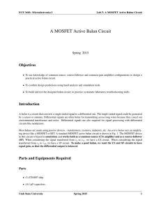 A MOSFET Active Balun Circuit