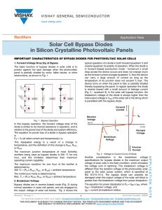 Solar Cell Bypass Diodes in Silicon Crystalline Photovoltaic