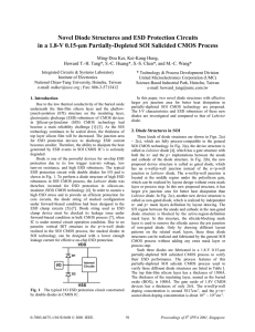 Novel Diode Structures and ESD Protection Circuits in a 1.8
